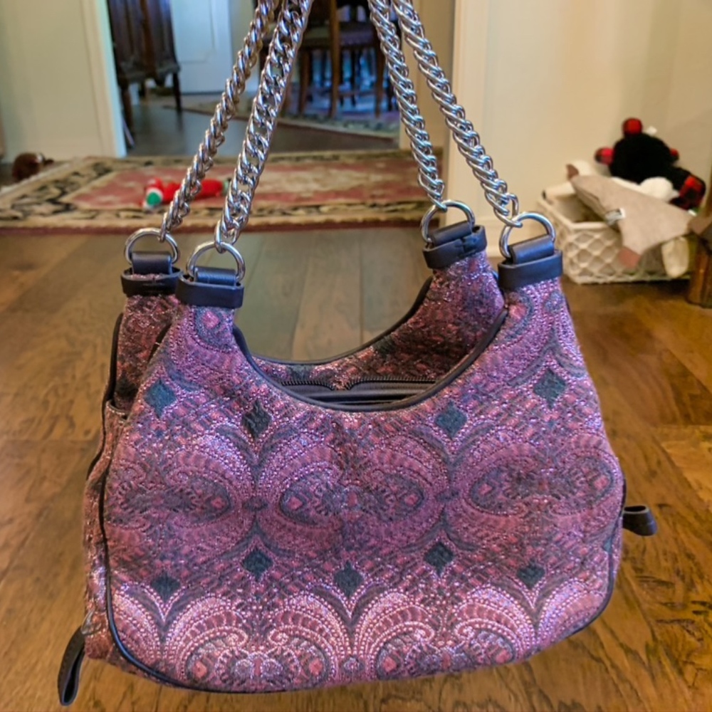 Donald J. Pliner Purse - Pink tapestry pattern